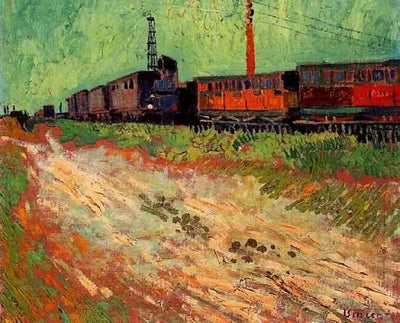 Reproduction du tableau « Wagons de chemin de fer à Arles - Vincent van Gogh » par Alpha Reproduction en peinture à l’huile