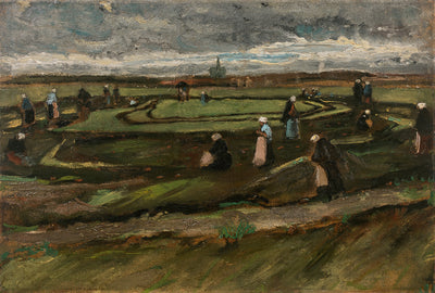 모래언덕에서 그물 수선하는 여성들 - Vincent van Gogh