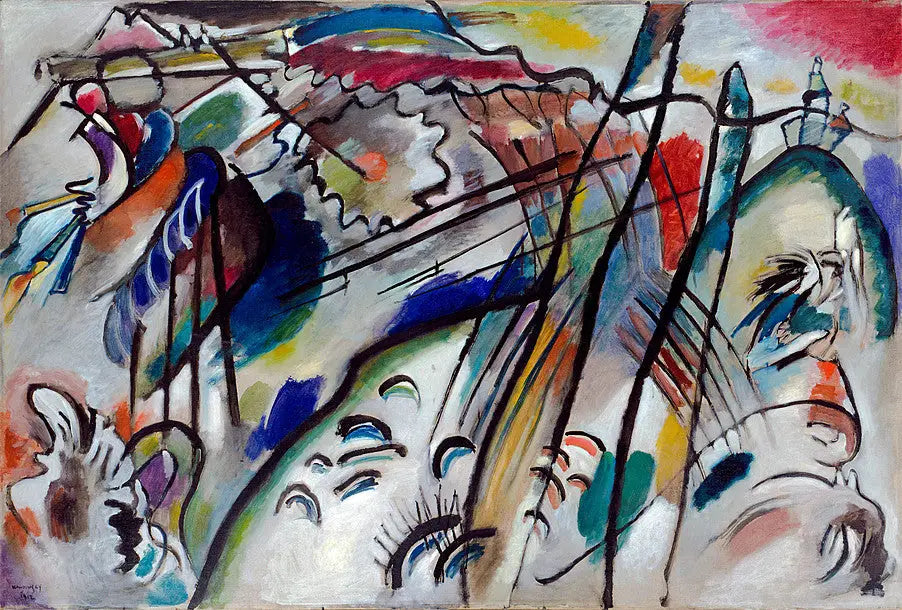 Reproduction du tableau « Improvisation 28 (deuxième version) - Vassily Kandinsky » par Alpha Reproduction en peinture à l’huile