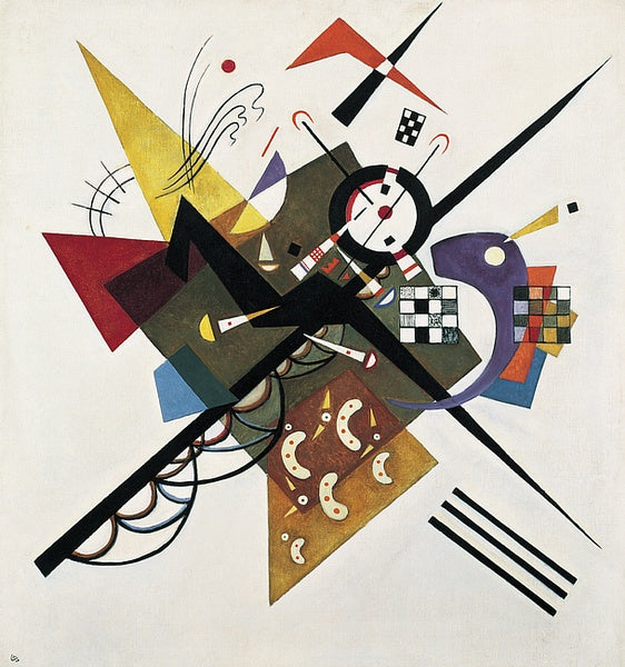 Reproduction du tableau « Sur blanc II - Vassily Kandinsky » par Alpha Reproduction en peinture à l’huile