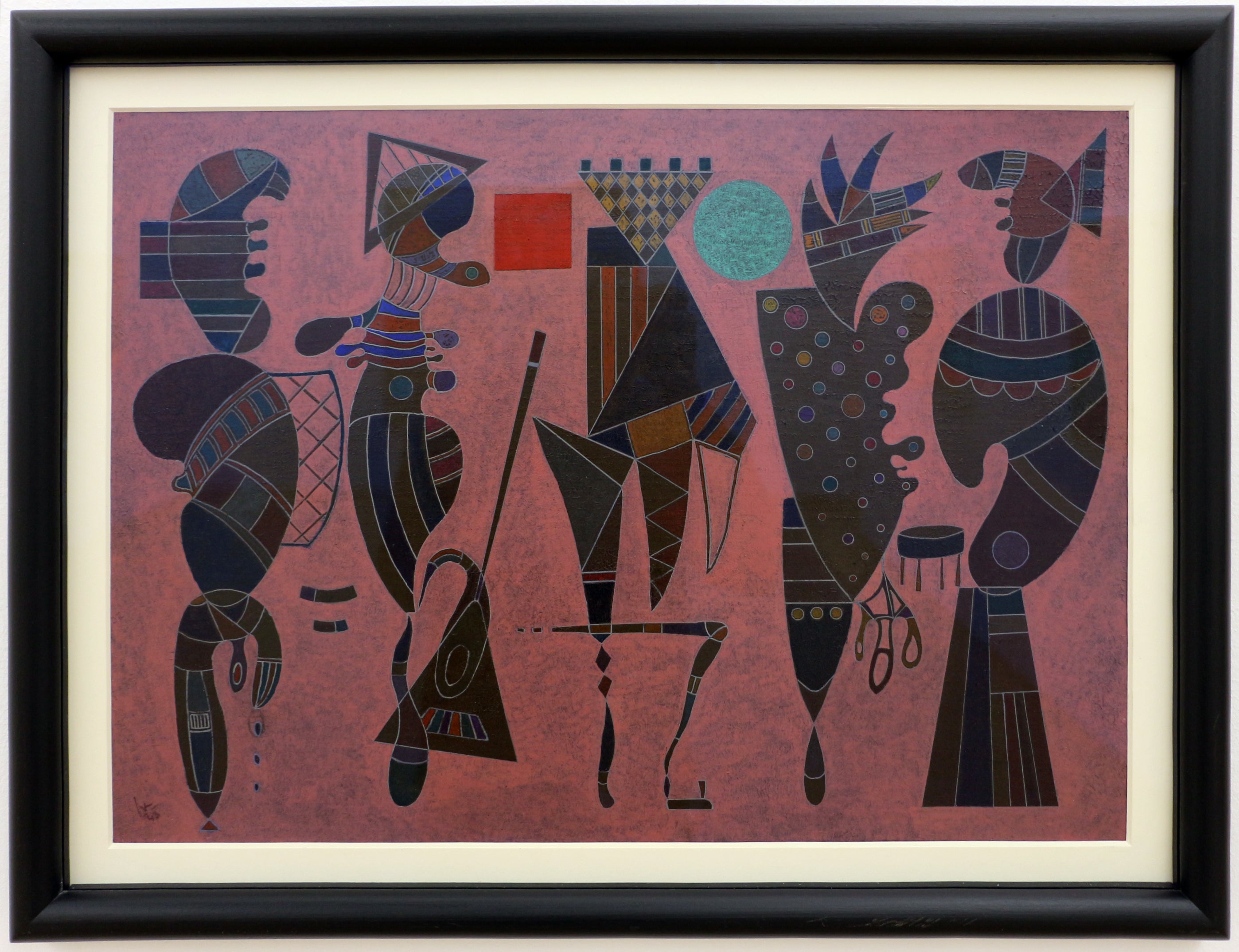 Reproduction du tableau « Cercle et Carré - Vassily Kandinsky » par Alpha Reproduction en peinture à l’huile