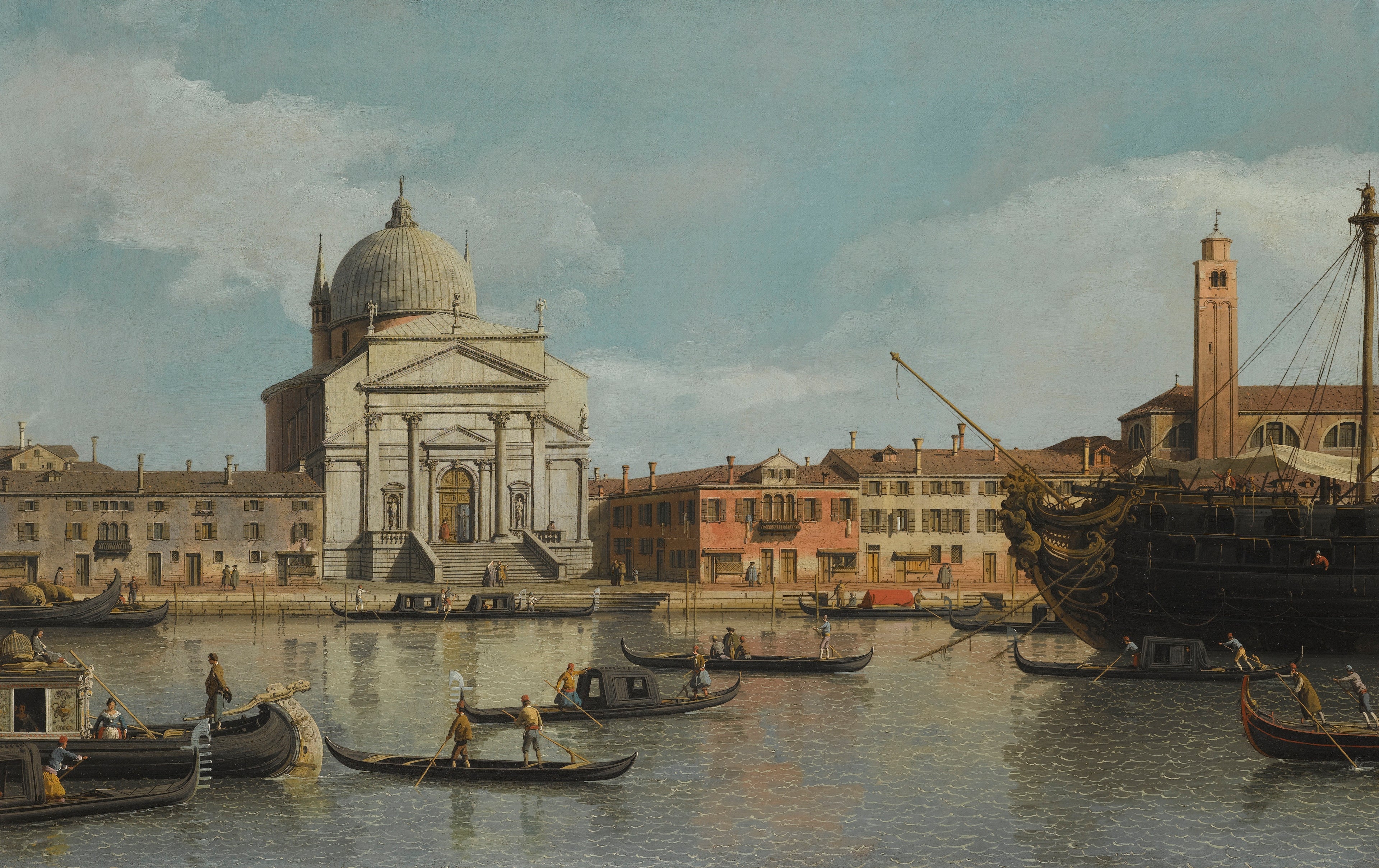 Venise, vue des églises du Redentore et San Giacomo - Canaletto