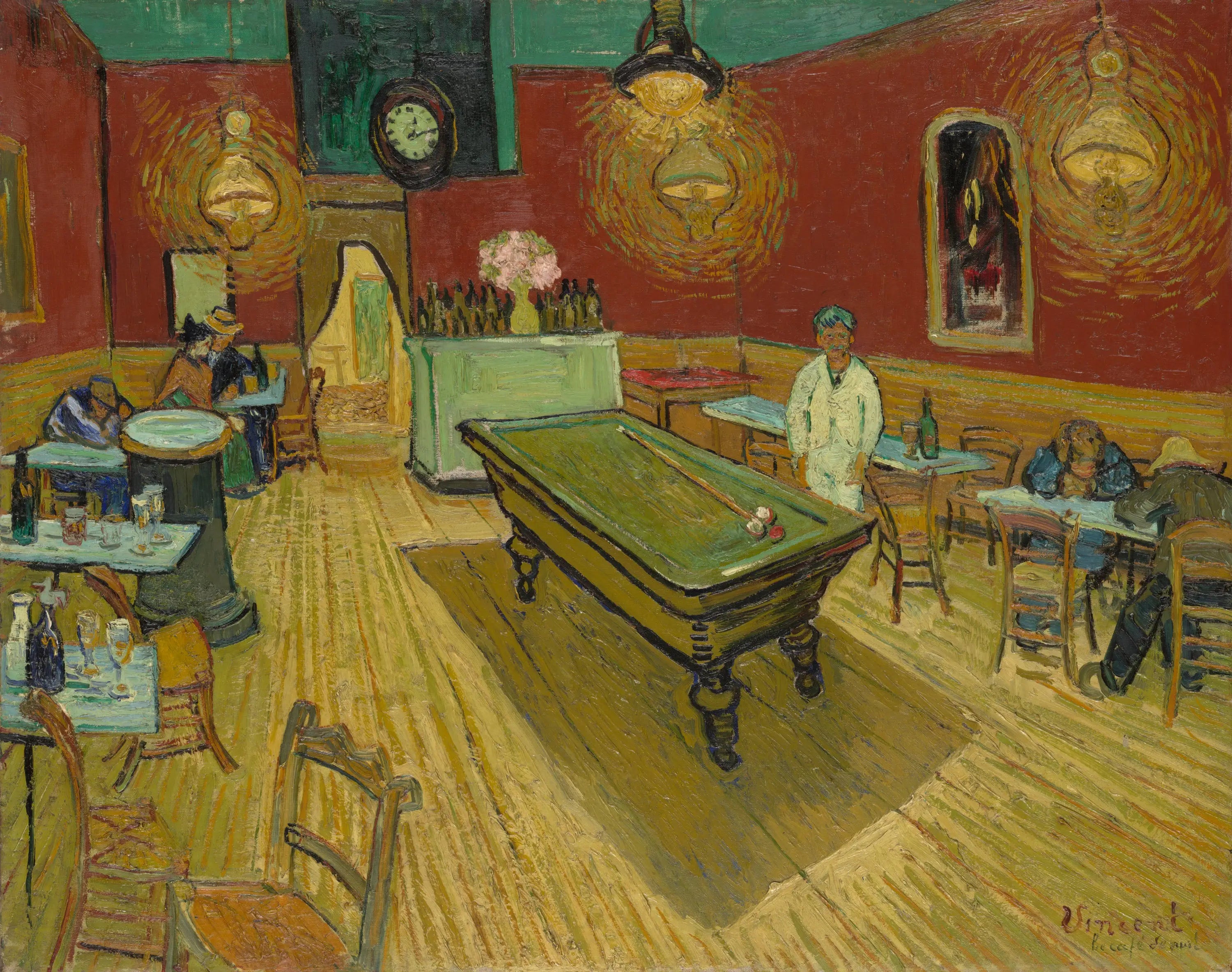 Reproduction du tableau « Le Café de nuit - Vincent van Gogh » par Alpha Reproduction en peinture à l’huile