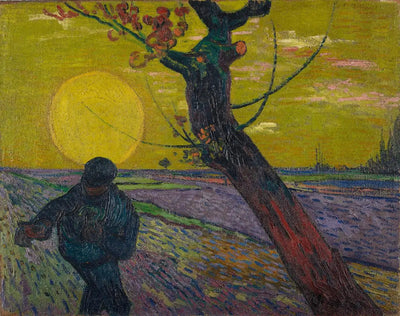 Reproduction du tableau « Le semeur au soleil couchant - Vincent van Gogh » par Alpha Reproduction en peinture à l’huile