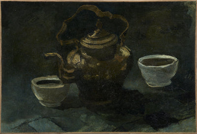 정물화, 구리 커피포트와 두 개의 흰 그릇 - Vincent van Gogh