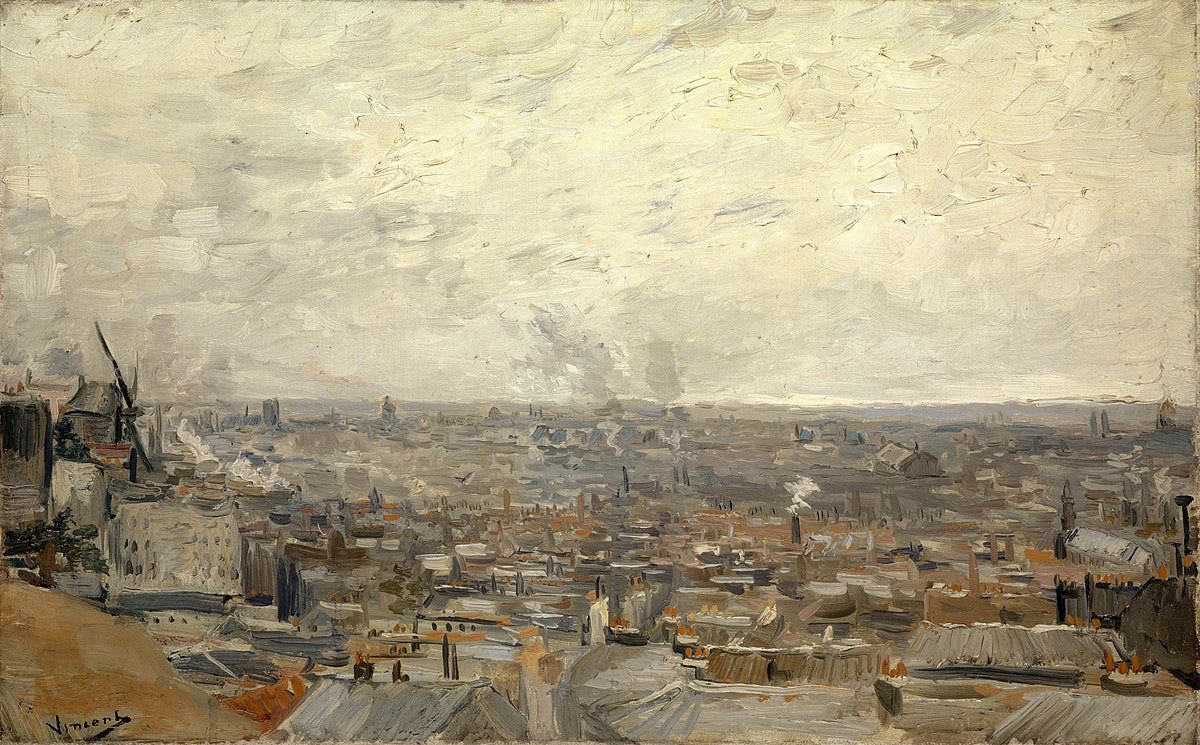 🏙️ 몽마르트르에서 본 파리 풍경 – 빈센트 반 고흐 (1886)