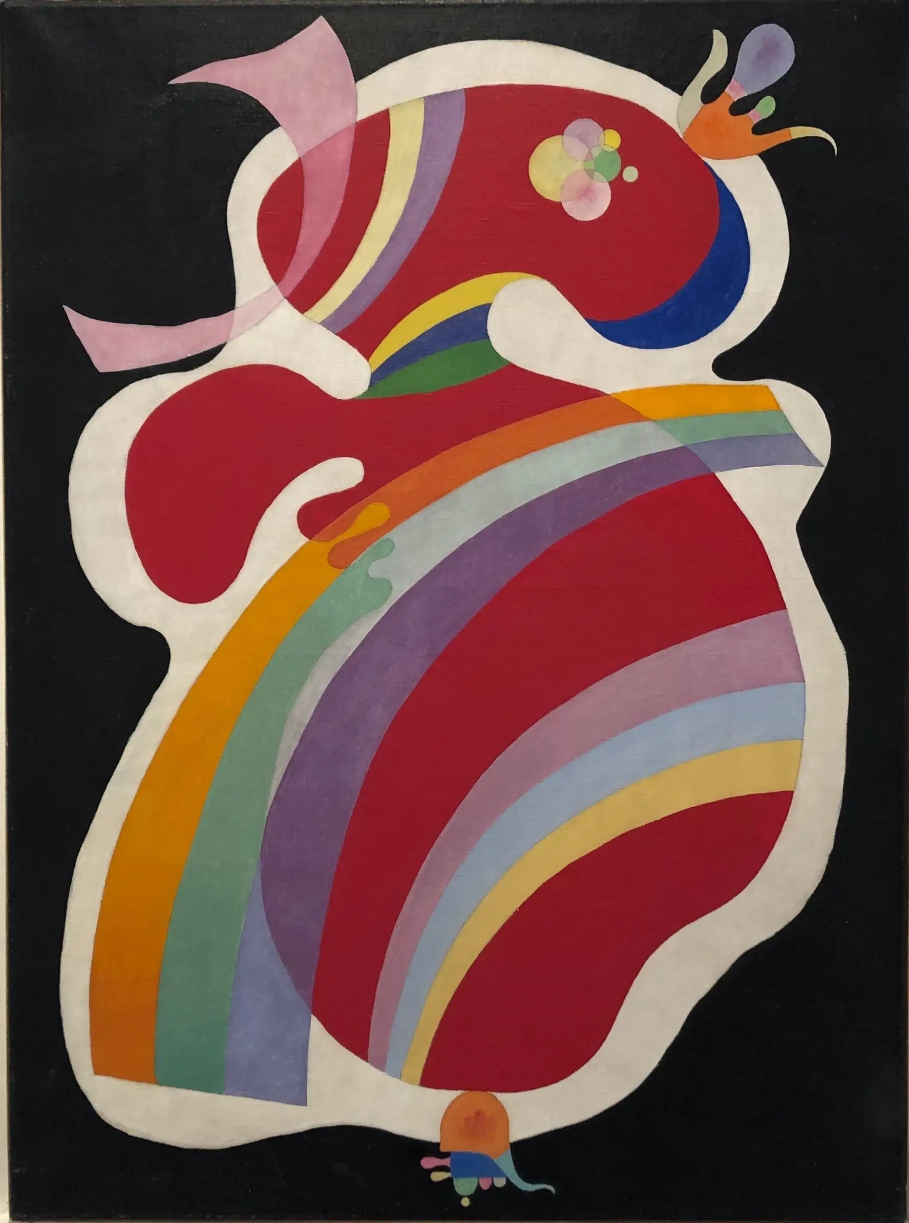 Reproduction du tableau « La Forme Rouge - Vassily Kandinsky » par Alpha Reproduction en peinture à l’huile