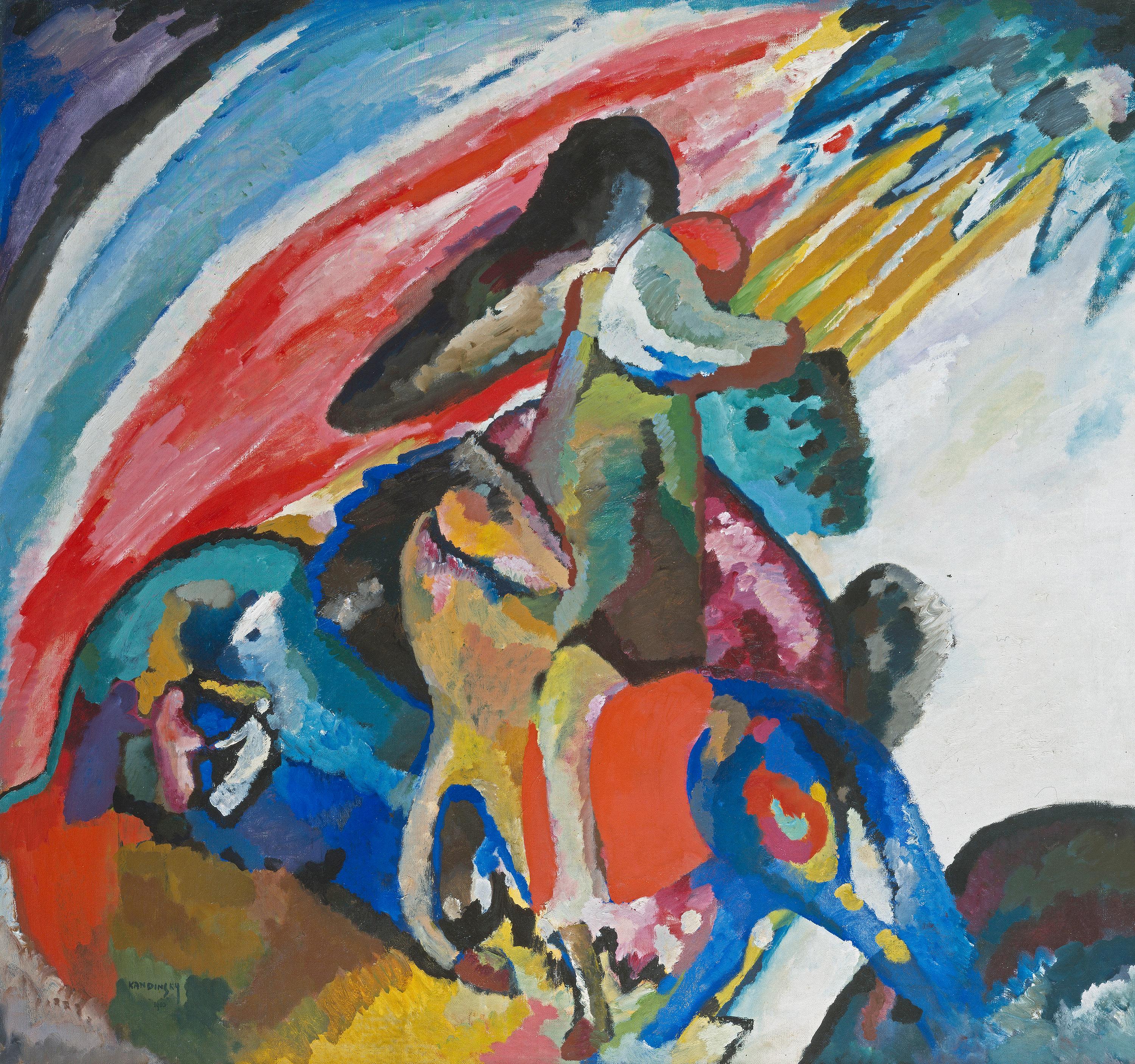 Reproduction du tableau « Improvisation 12 Le Cavalier - Vassily Kandinsky » par Alpha Reproduction en peinture à l’huile