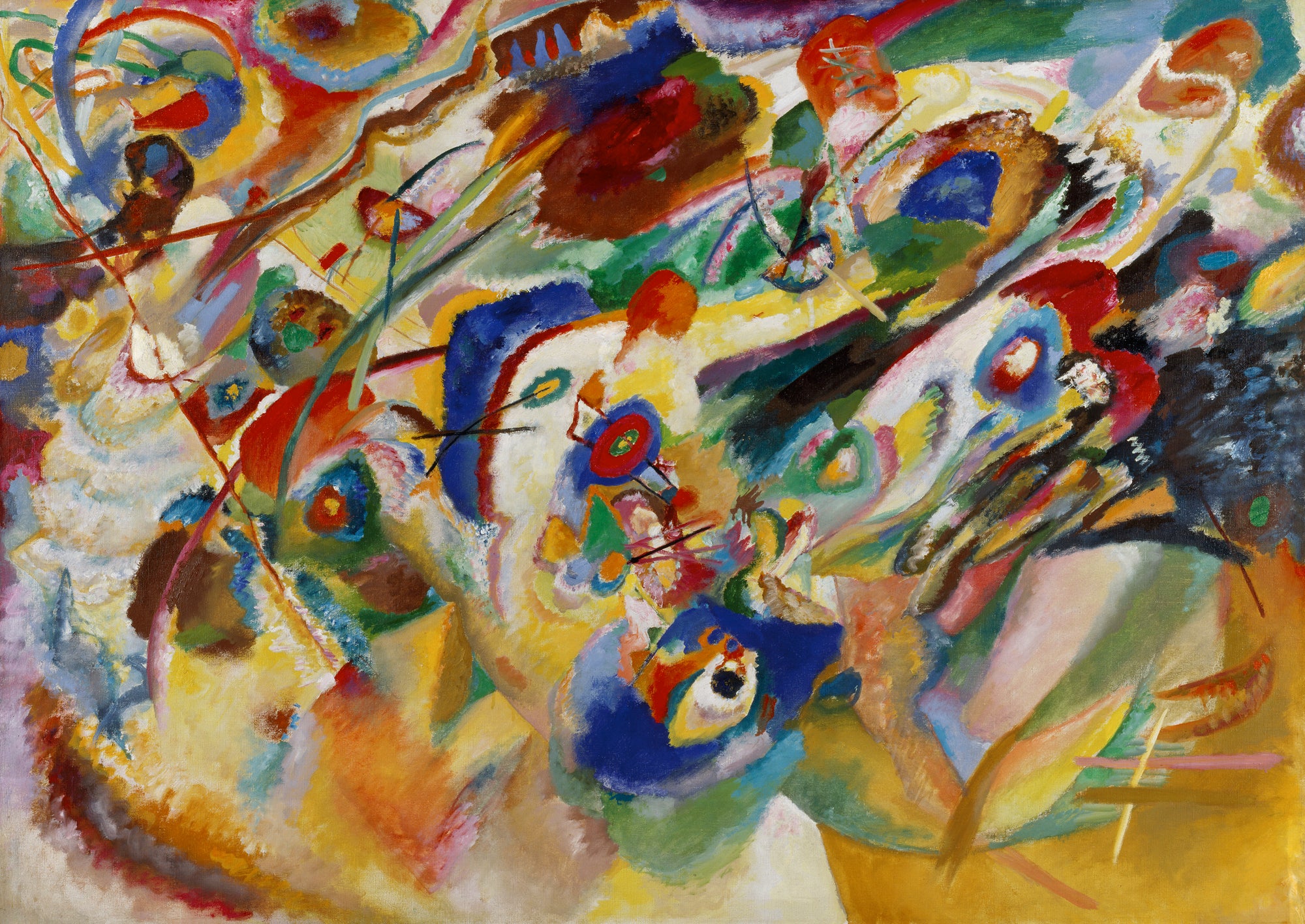 Reproduction du tableau « Composition VII (étude 2) - Vassily Kandinsky » par Alpha Reproduction en peinture à l’huile