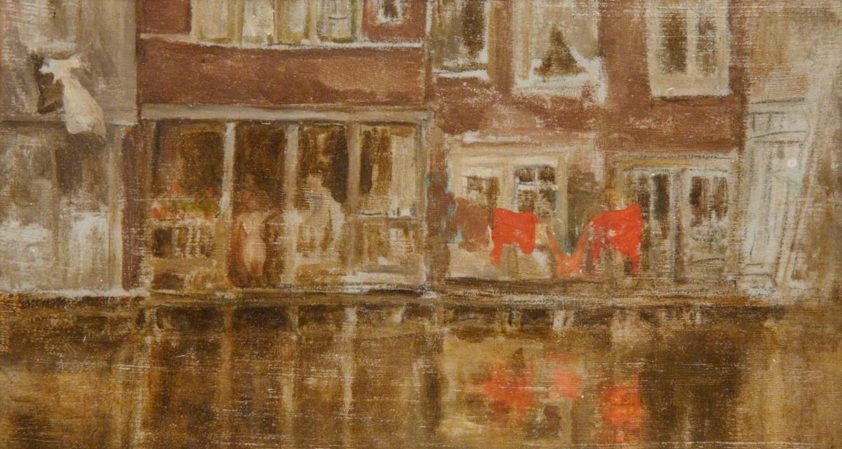Reproduction du tableau « Le canal d'Amsterdam - James Abbott McNeill Whistler » par Alpha Reproduction en peinture à l’huile