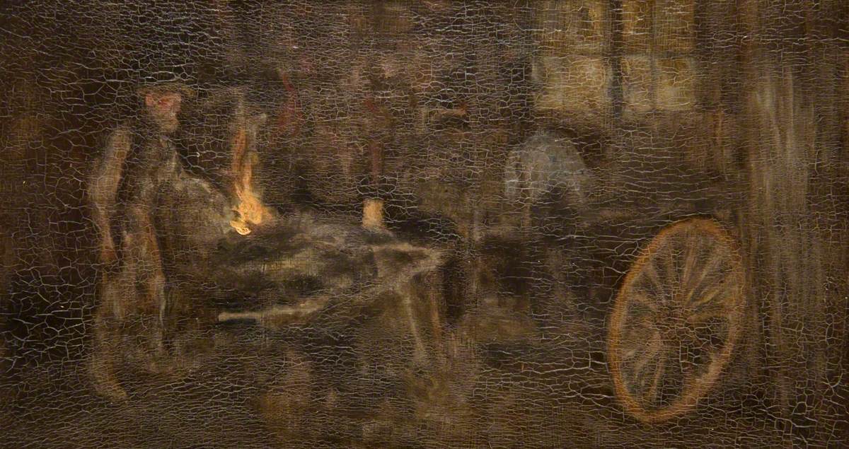 Reproduction du tableau « La Petite Forge, Lyme Regis - James Abbott McNeill Whistler » par Alpha Reproduction en peinture à l’huile