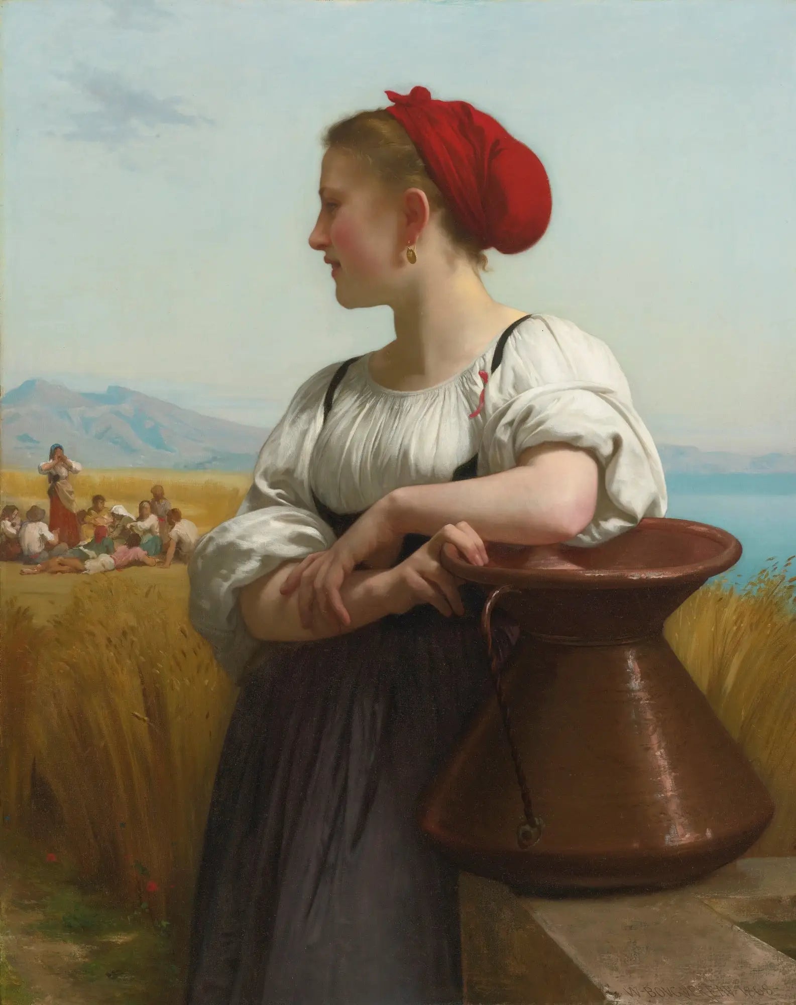 Reproduction du tableau « Moissonneuse - Bouguereau » par Alpha Reproduction en peinture à l’huile