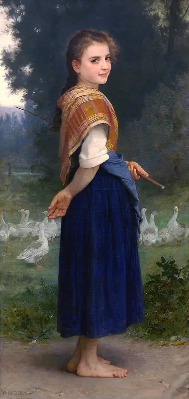 Reproduction du tableau « La Gardeuse d'oies - Bouguereau » par Alpha Reproduction en peinture à l’huile