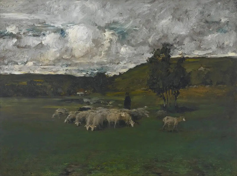 투표소 근처의 풍경 - 윌리엄 메릿 체이스