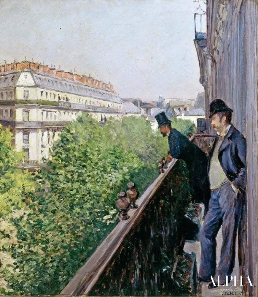 À Balcony, Boulevard Haussmann - Caillebotte - Reproductions de tableaux et peintures haut de gamme