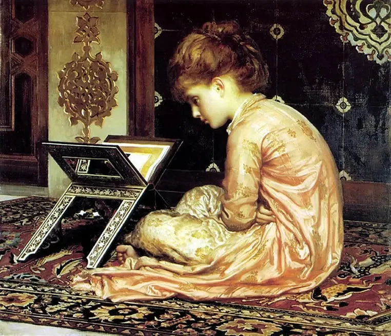 독서 책상 위에 - 프레데릭 레이튼

Source:
À un pupitre de lecture - Frederic Leighton