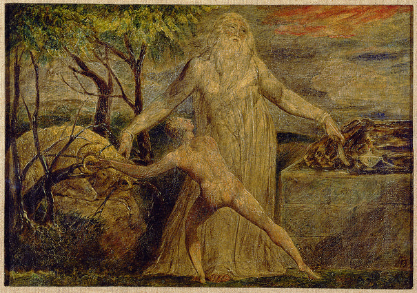 Abraham et Isaac - William Blake image 1 reproduction artisanale de tableau
