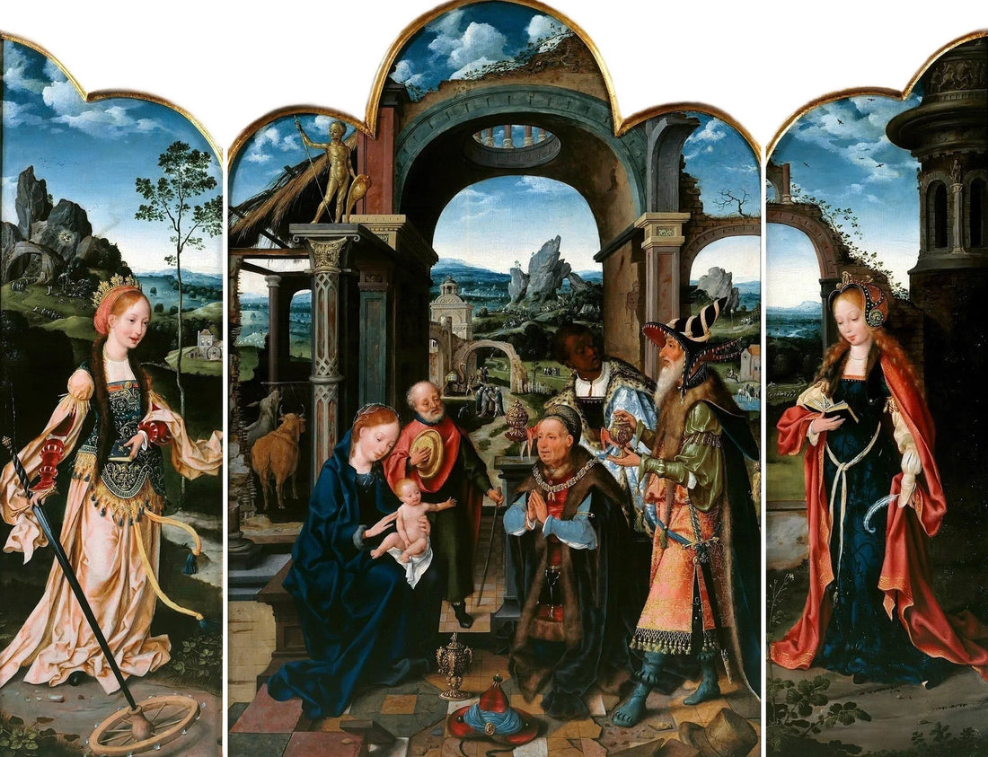 폴란드 시그리드 1세와 함께하는 동방박사의 숭배 - Joos van Cleve