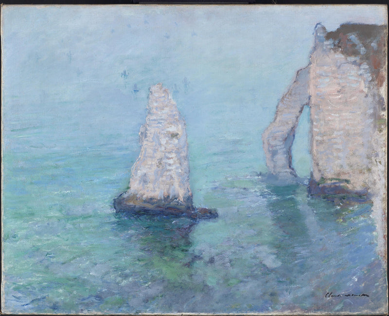 바늘과 하류 문, Étretat W1033 - 클로드 모네