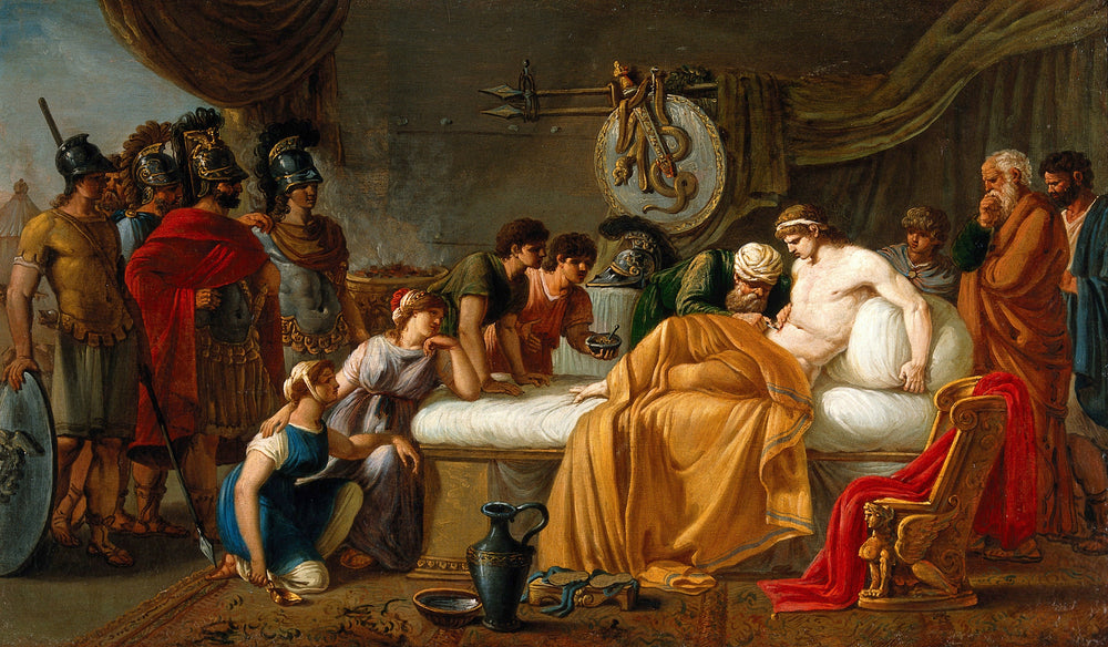 Alcibiade blessé - Joseph-Marie Vien image 1 reproduction artisanale de tableau