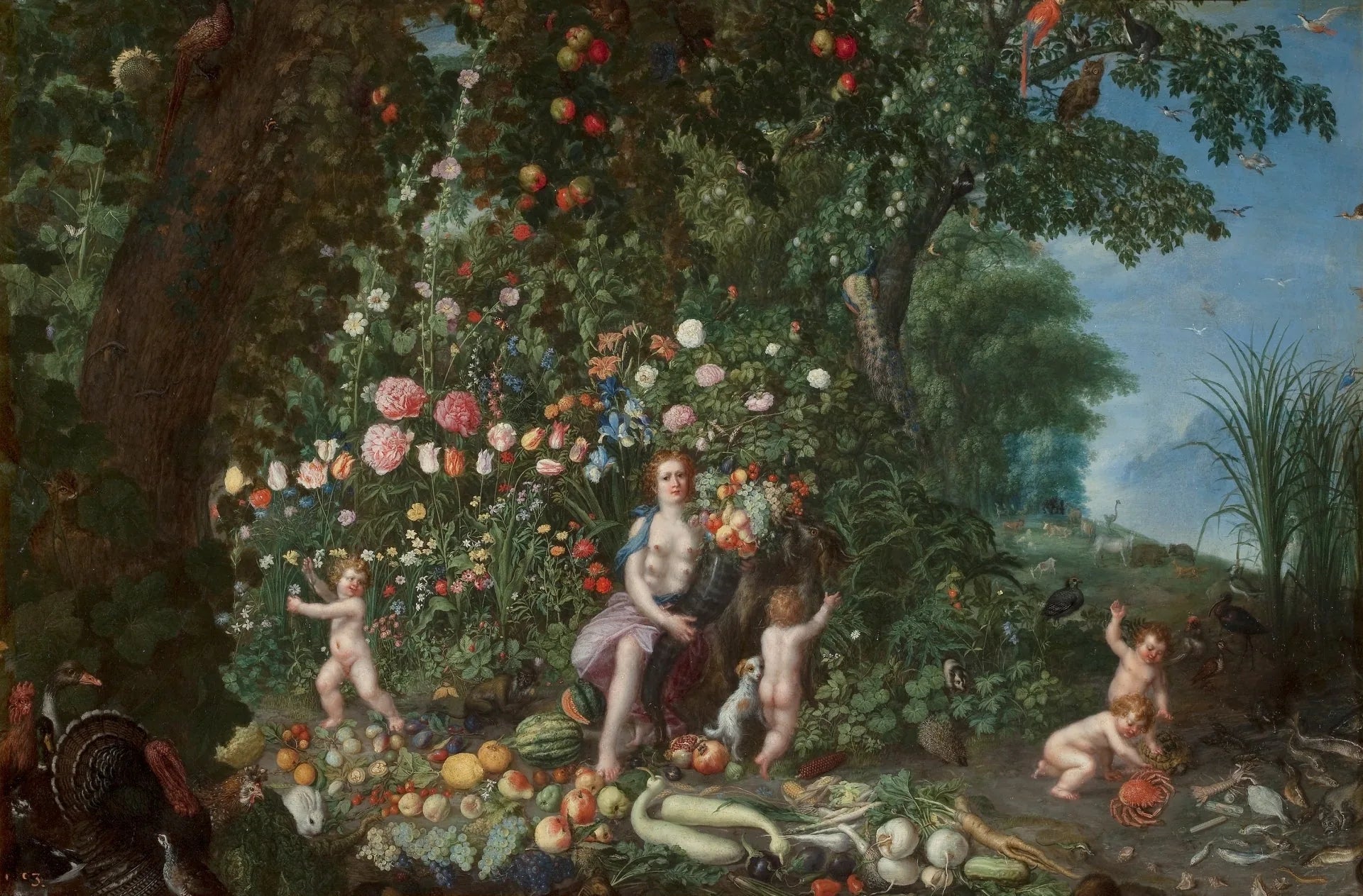 Allégorie de l'abondance - Jan Brueghel le Jeune image 1 tableau peint à l’huile sur toile