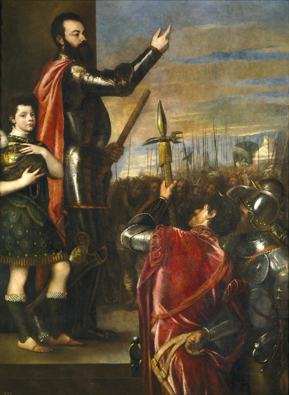 Allocution d'Alphonse d'Avalos - Titian image 1 reproduction de peinture à l’huile