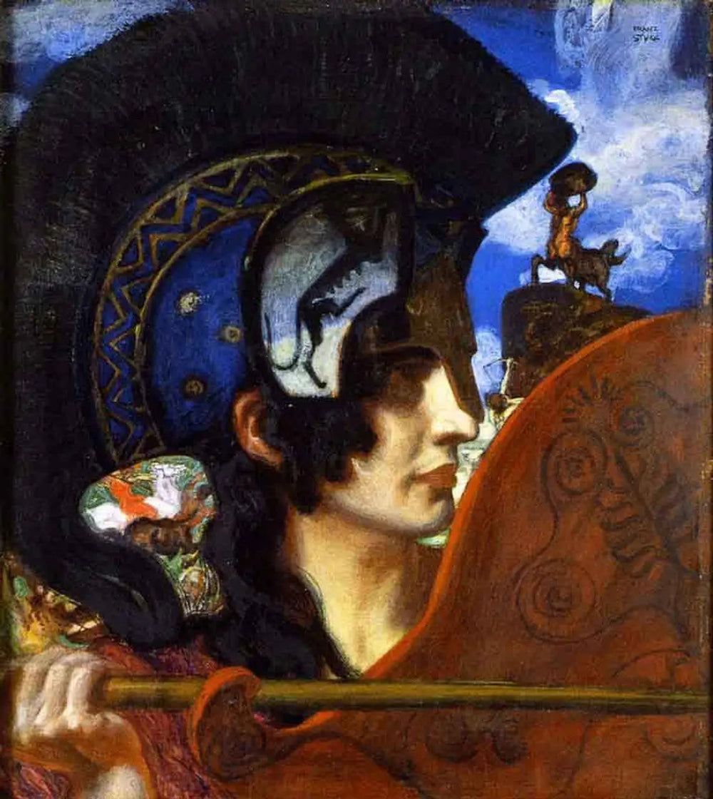 Amazone en Combat - Franz Von Stuck image 1 copie peinte à la main à l’huile