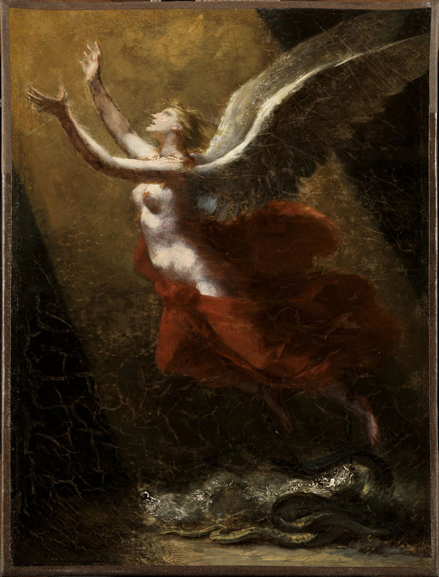 L'Âme brisant les liens qui l'attachaient à la terre (esquisse) - Pierre-Paul Prud'hon