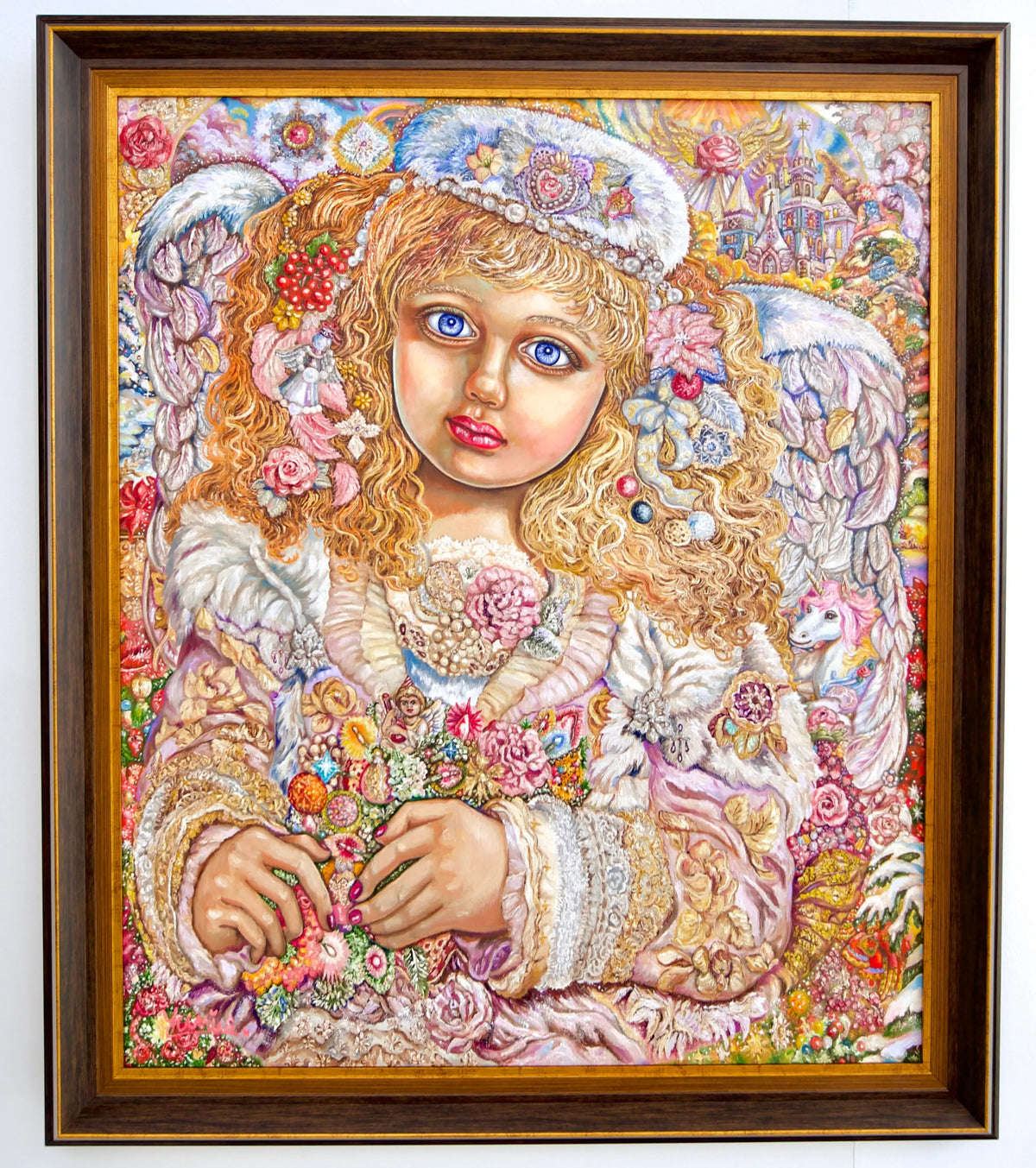 Angel of Christmas Lights - Yumi | 60 x 75 cm Reproductions de tableaux à la peinture à l’huile