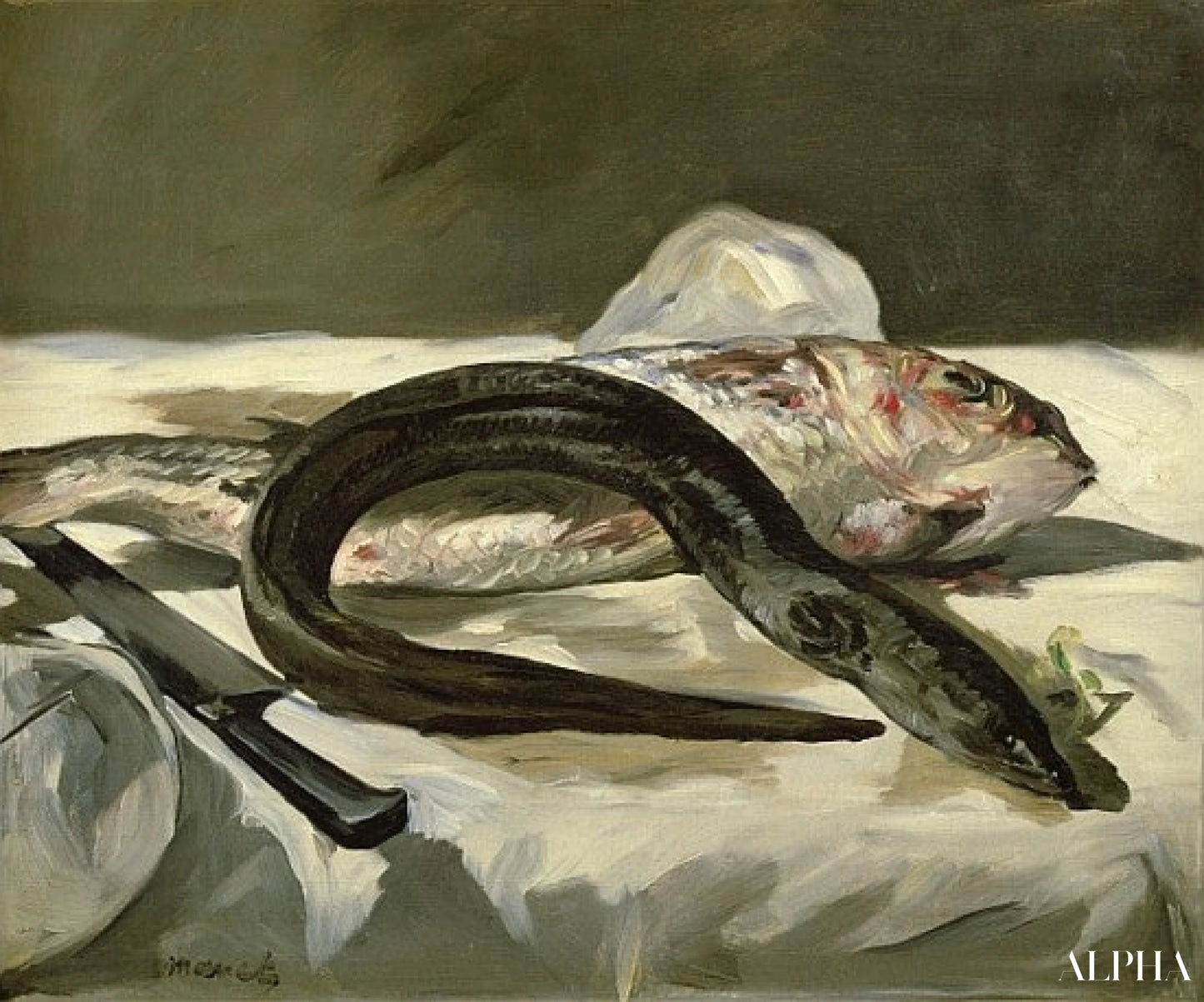 장어와 바위도미 - 에두아르 마네 - 고급 그림 및 회화 복제본