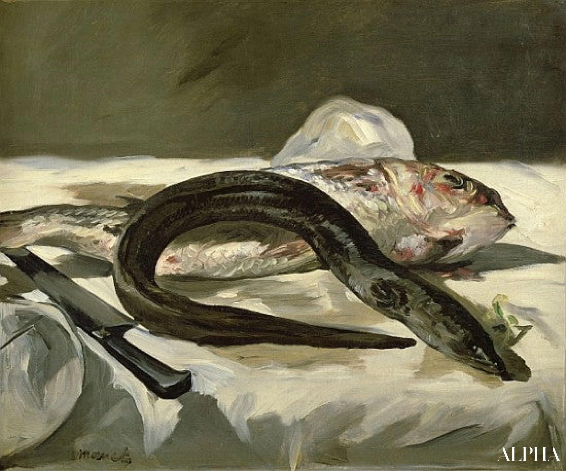 장어와 바위도미 - 에두아르 마네 - 고급 그림 및 회화 복제본