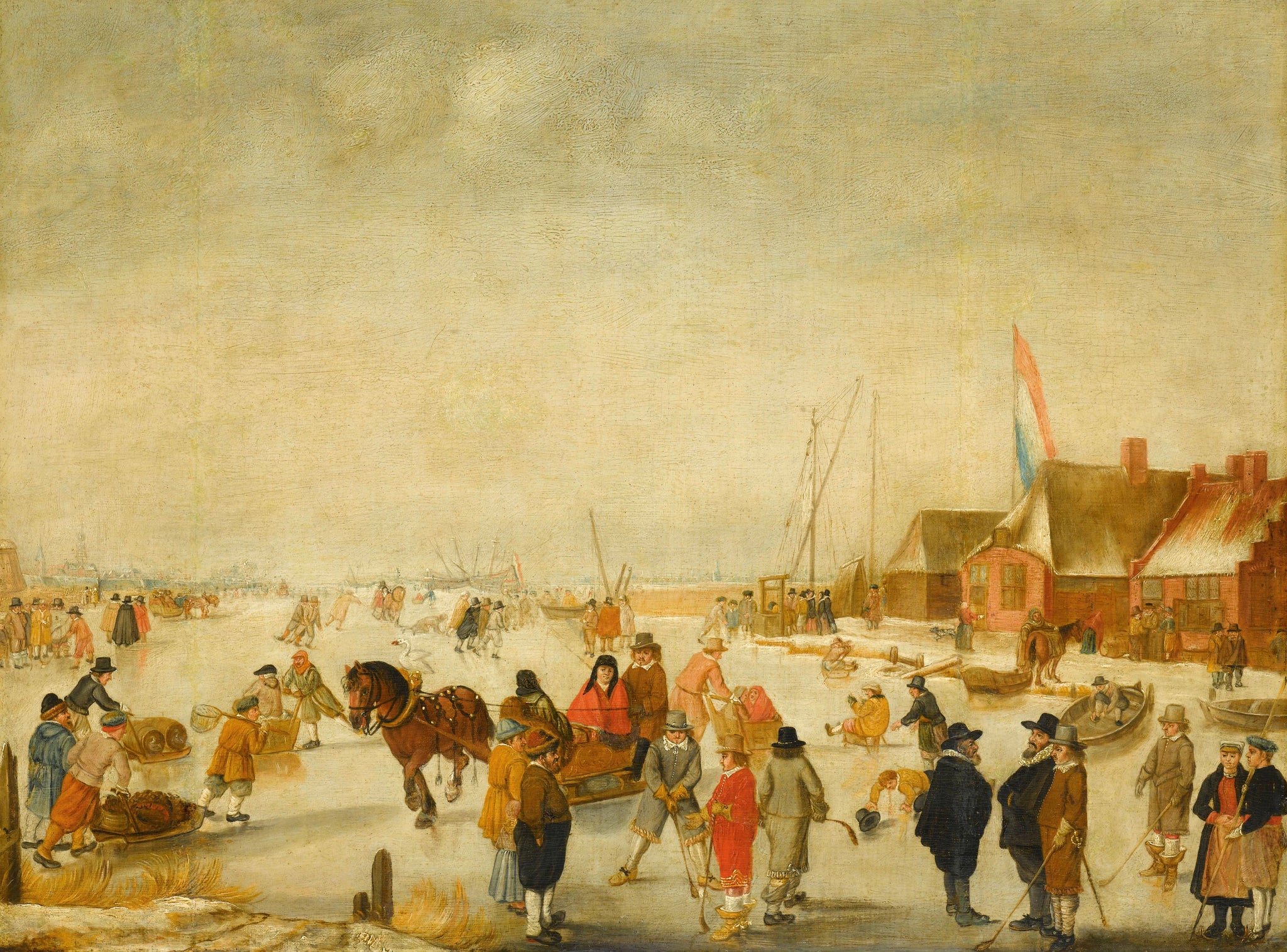 Animation de glaces - Barend Avercamp
