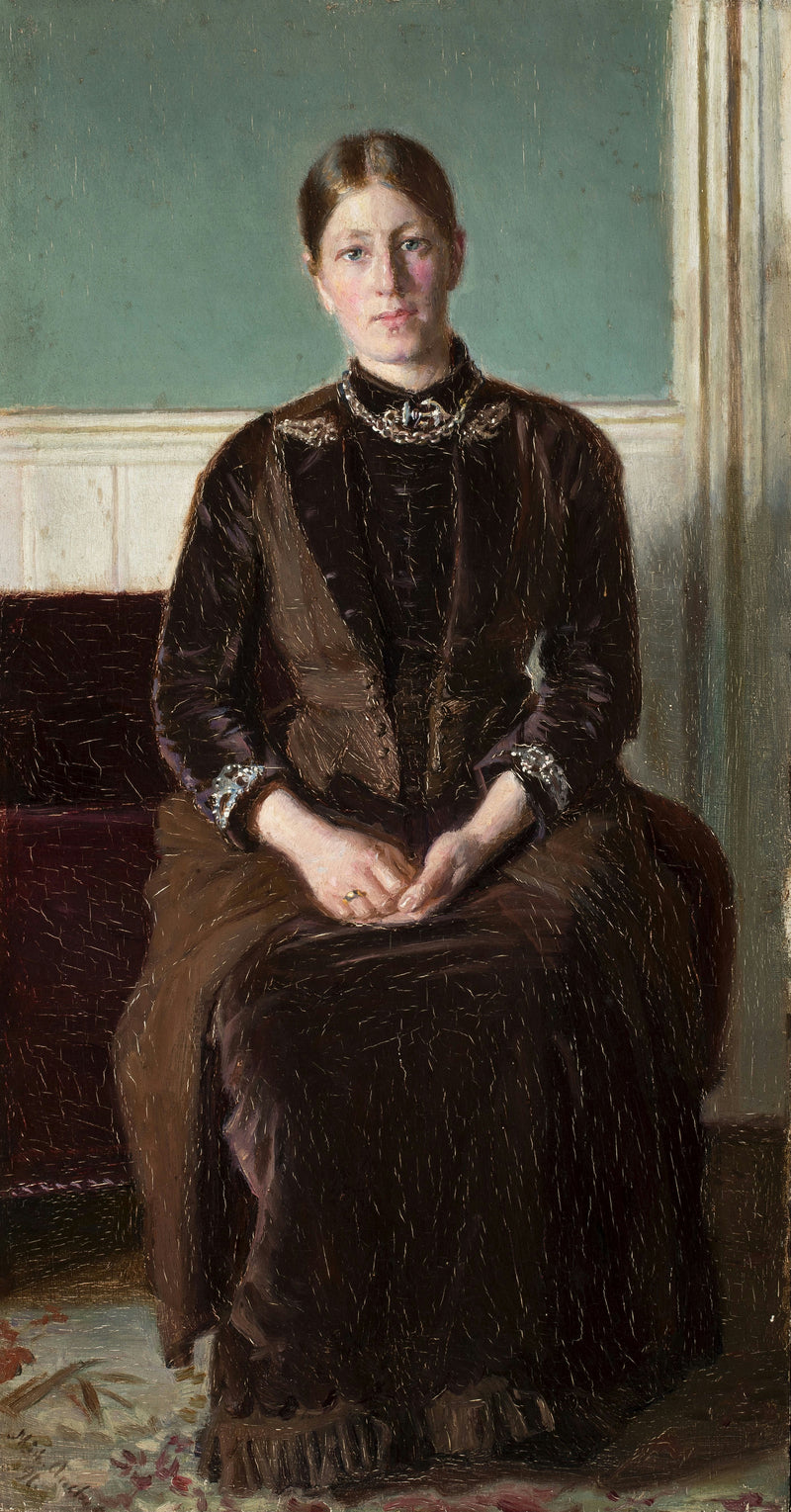 Anna Ancher assise dans la salle nord. - Michael Peter Ancher