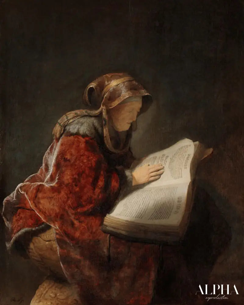 Anna la prophétesse - Rembrandt van Rijn - Reproductions de tableaux et peintures haut de gamme