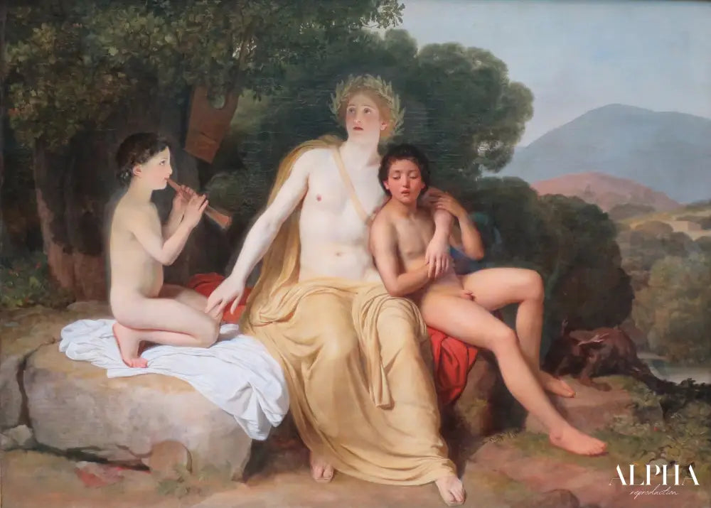 Apollon Hyacinthe et Cyparis chantent et jouent - Alexander Ivanov Reproductions de tableaux à la peinture à l’huile