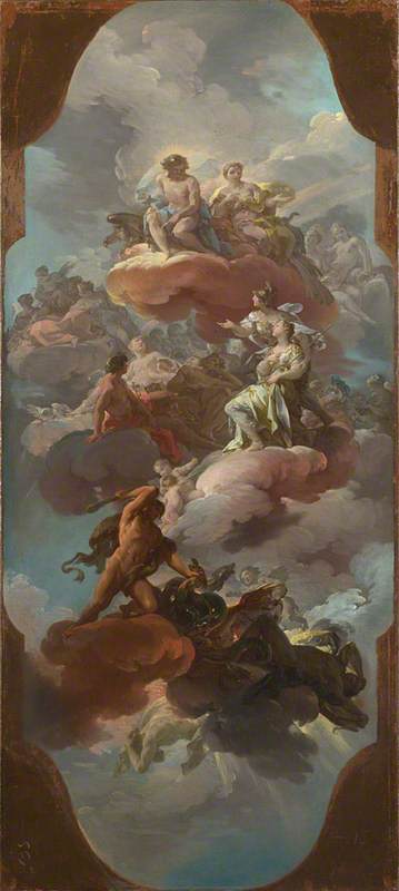 Apothéose de la monarchie espagnole (?) - Corrado Giaquinto image 1 reproduction artisanale de tableau