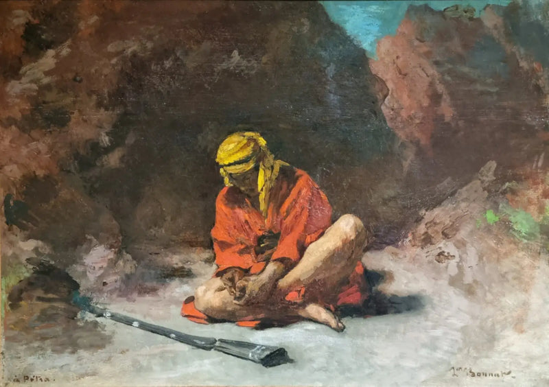 발에서 가시를 빼는 아랍인 - 레옹 보나