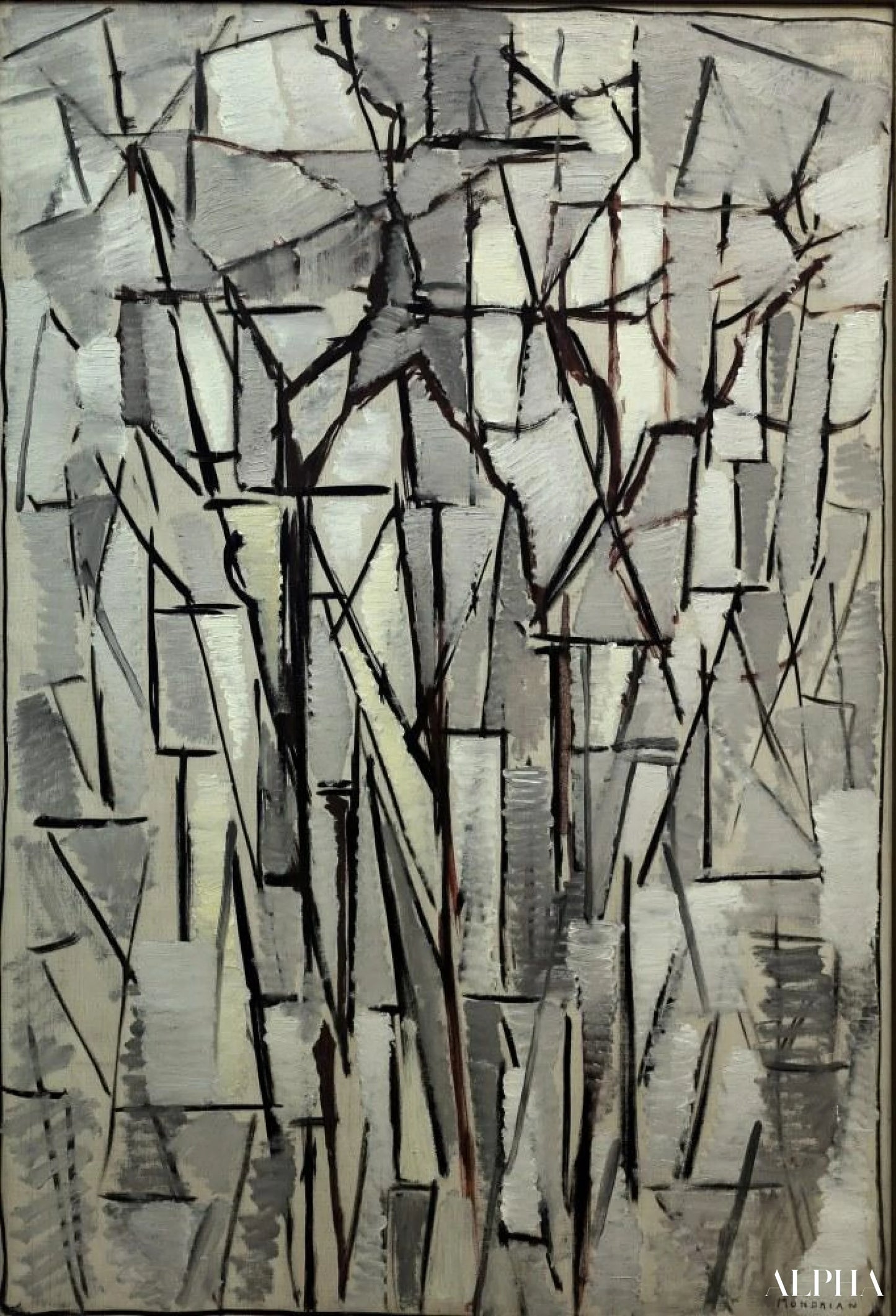 Arbres de composition II - Mondrian - Reproductions de tableaux et peintures haut de gamme