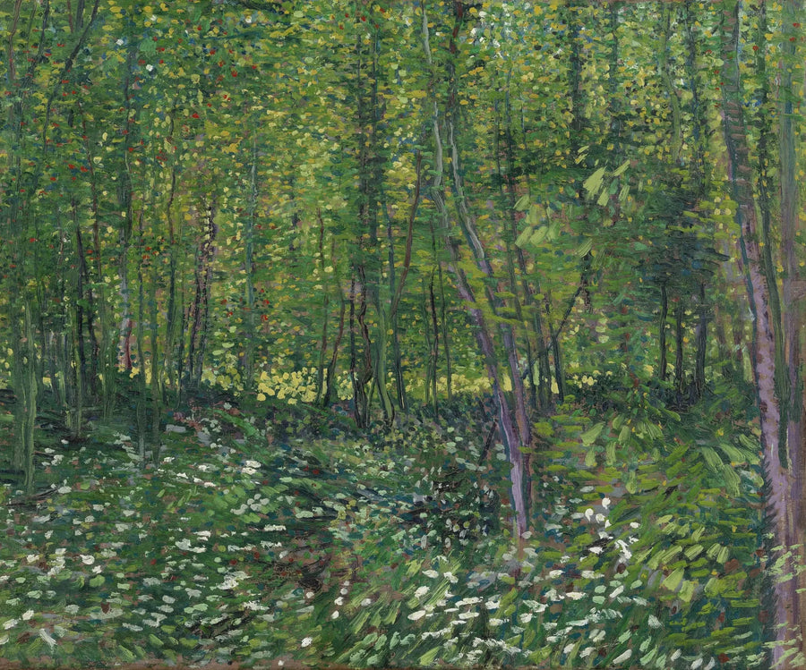 나무와 숲속 - Vincent van Gogh