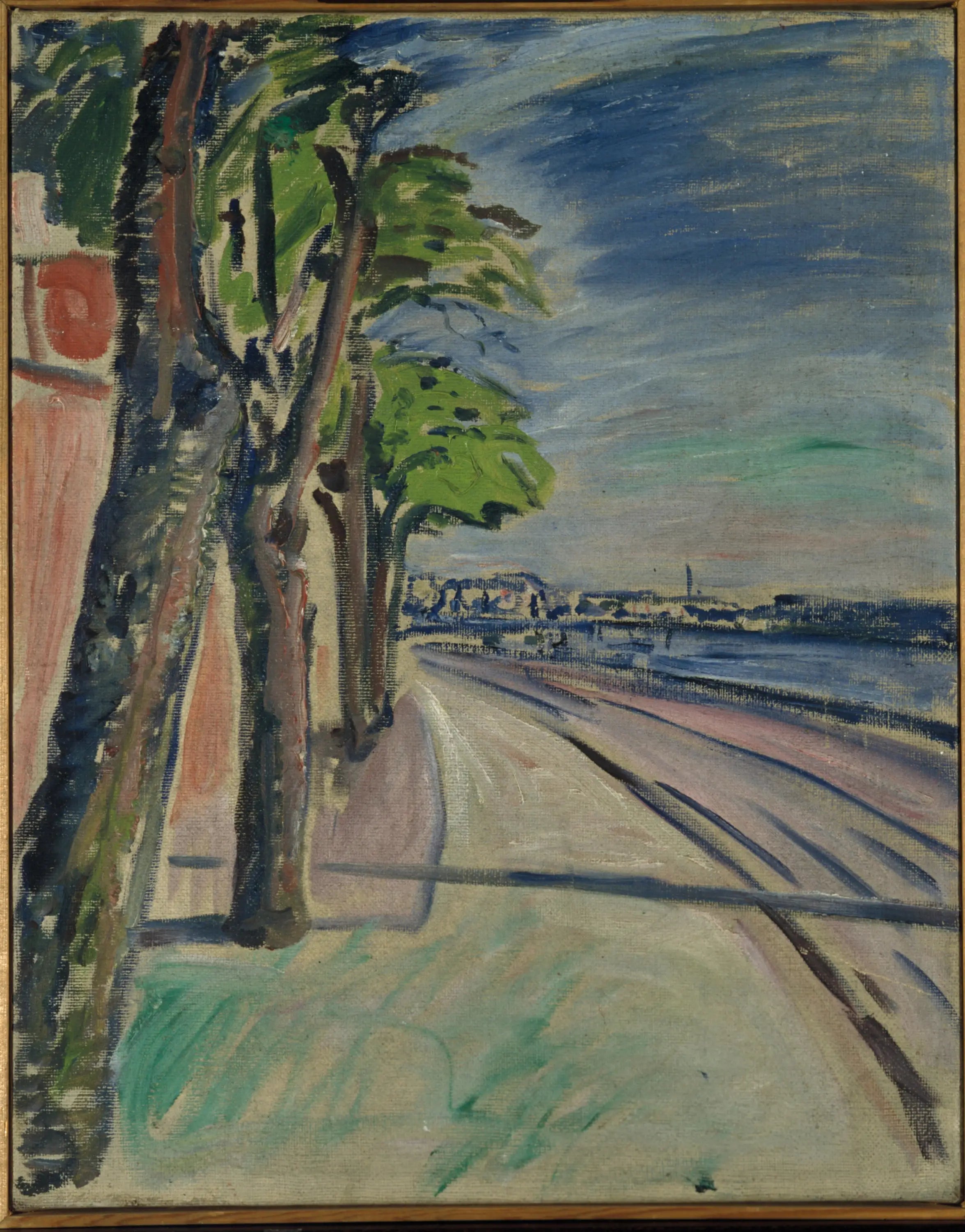 Reproduction du tableau « Arbres près du canal - Edvard Munch » par Alpha Reproduction en peinture à l’huile