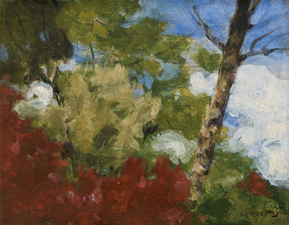 Arbustos do meu jardim - Eliseu Visconti image 1 copie peinte à la main à l’huile