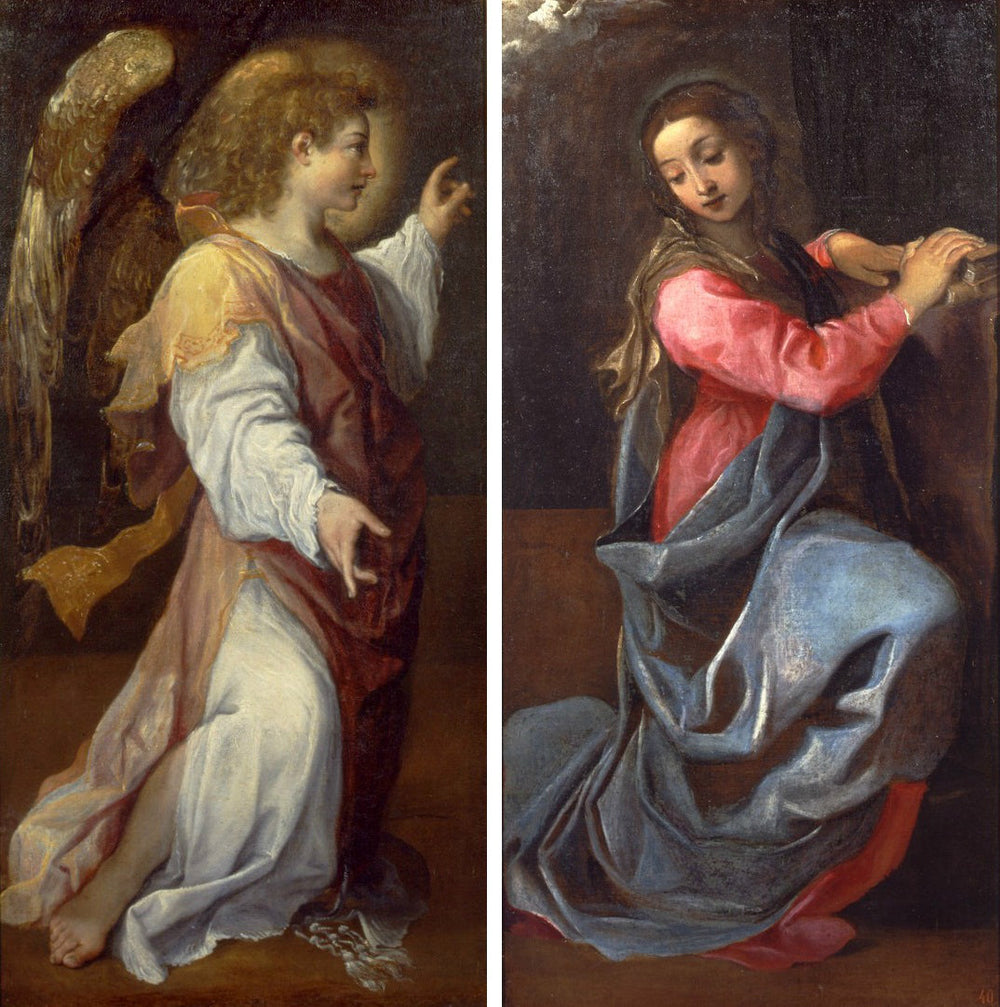 Arcangelo Gabriele e Vergine Annunciata - Annibale Carracci image 1 copie de tableau peinte à la main