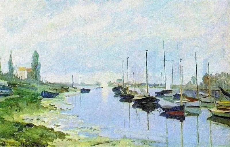 Argenteuil, W226 은행을 따라 보트 - Claude Monet