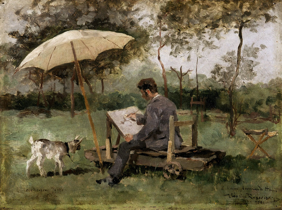 아르망 하인스 야외에서 그림 그리기 - 테오 반 리셀베르히
