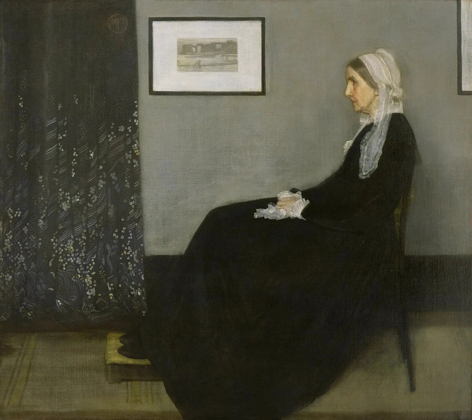 Arrangement en gris et noir n°1 - James Abbott McNeill Whistler image 1 copie peinte à la main à l’huile