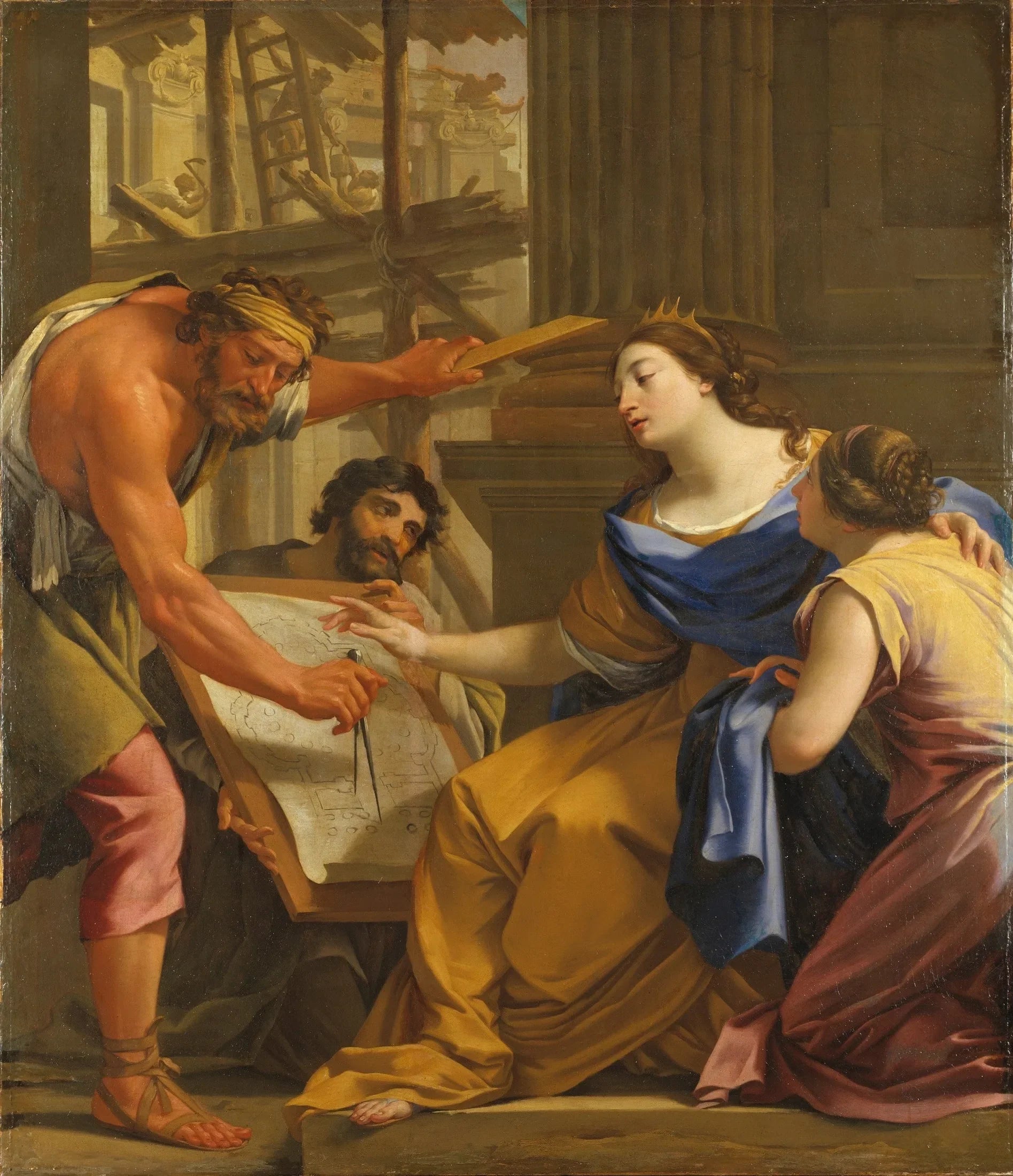 Artémise bâtissant le Mausolée - Simon Vouet image 1 reproduction réalisée par Alpha Reproduction