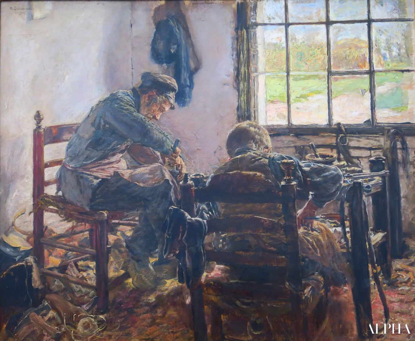 구두 수선공 작업장 - Max Liebermann - 고급 그림 및 회화 복제본