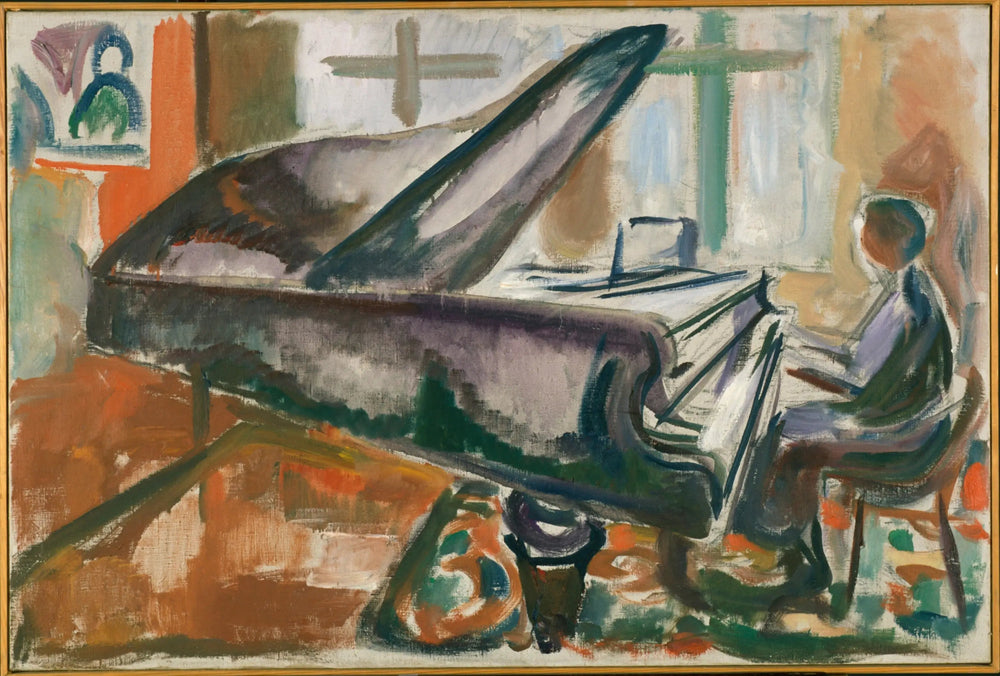 Au grand piano - Edvard Munch image 1 tableau peint à l’huile sur toile