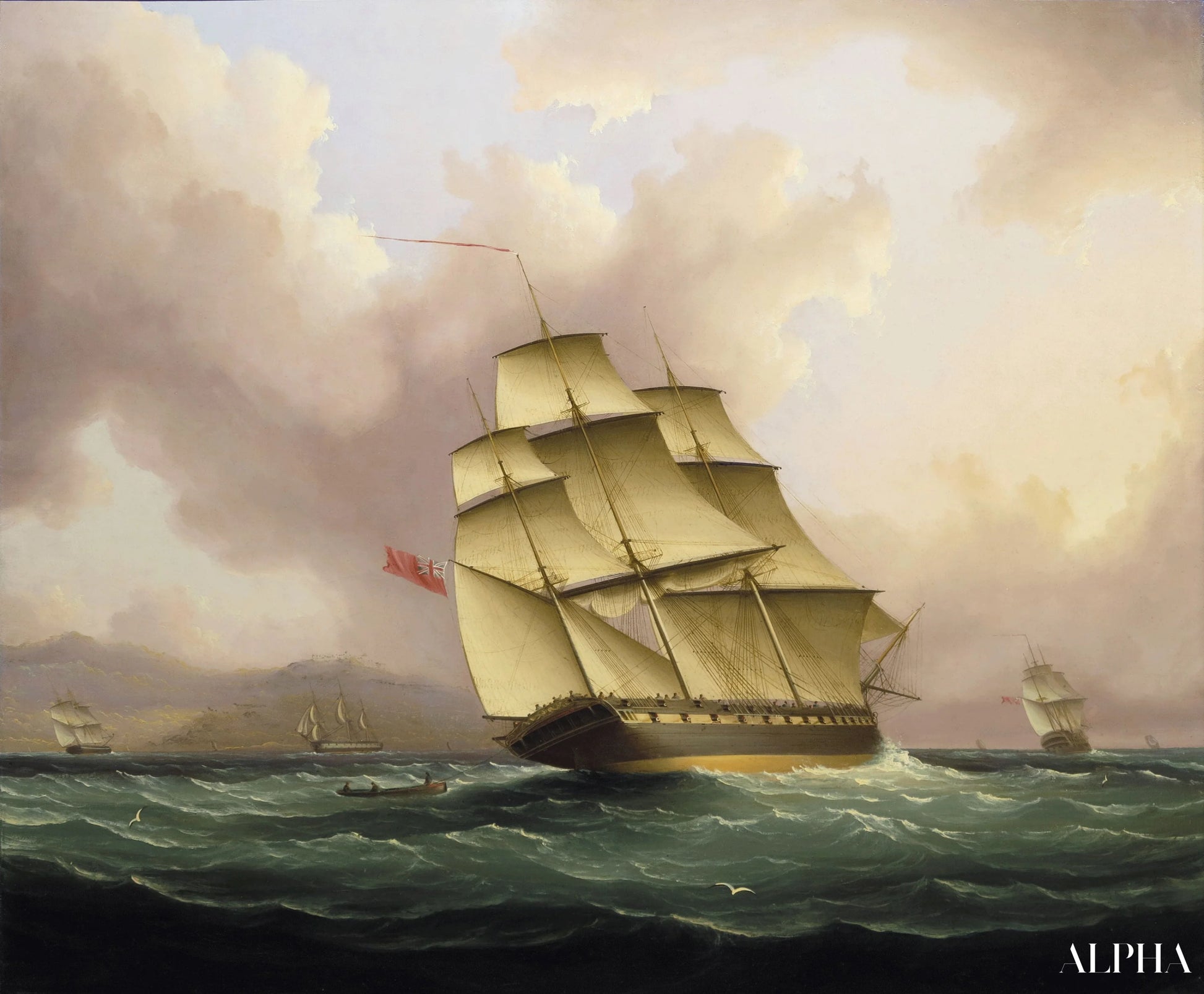 Au large de la Barbade - James E. Buttersworth - Reproductions de tableaux et peintures haut de gamme
