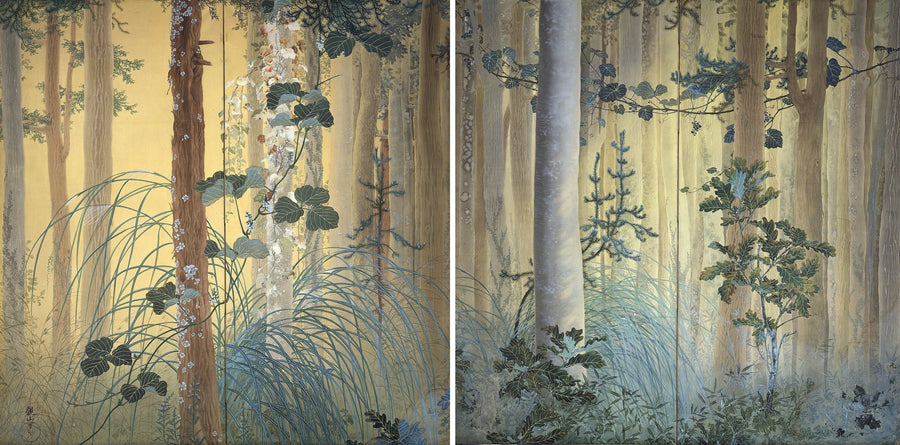 Automne parmi les arbres - Shimomura Kanzan